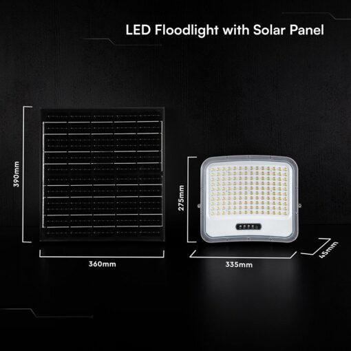 Ηλιακός Προβολέας LED 25W 2500LM 3in1 IP65 με Πάνελ 25W & Τηλεχειριστήριο V-TAC 24484