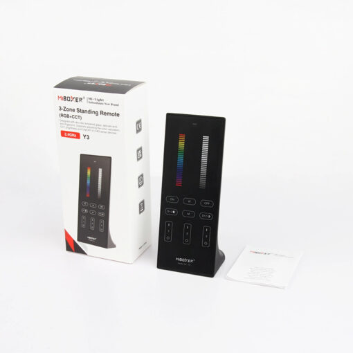ΚΑΘΕΤΟ ΤΗΛΕΧΕΙΡΙΣΤΗΡΙΟ LED RGB+CCT 2.4GHZ ACA A-Y3-B ΜΑΥΡΟ IP20 ACA A-Y3-B