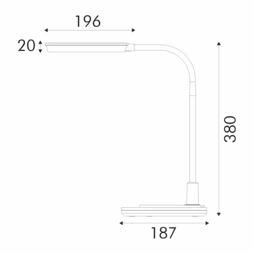 ΦΩΤΙΣΤΙΚΟ ΓΡΑΦΕΙΟΥ LED ACA BL1027BK ΜΑΥΡΟ 7W CCT 3000K/4000K/6000K 450LM ACA BL1027BK