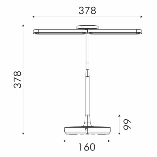 ΦΩΤΙΣΤΙΚΟ ΓΡΑΦΕΙΟΥ LED ACA BL1043BK ΜΑΥΡΟ 8W CCT 3000K/3800K/5700K 300LM ACA BL1043BK