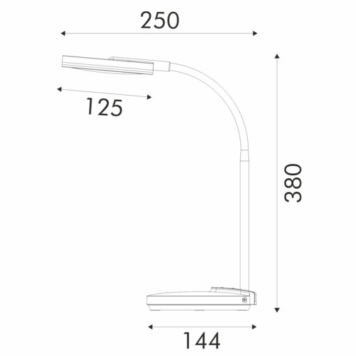 ΦΩΤΙΣΤΙΚΟ ΓΡΑΦΕΙΟΥ LED ACA BL1055WH ΛΕΥΚΟ 8W CCT 3000K/3800K/5700K 300LM ACA BL1055WH