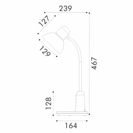 ΦΩΤΙΣΤΙΚΟ ΓΡΑΦΕΙΟΥ LED ACA BL1123BK ΜΑΥΡΟ 8W CCT 3000K/3800K/5700K 400LM ACA BL1123BK