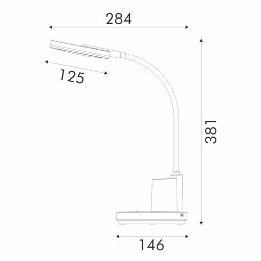 ΦΩΤΙΣΤΙΚΟ ΓΡΑΦΕΙΟΥ LED ACA BL1181WH ΛΕΥΚΟ 8W CCT 3000K/3800K/5700K 300LM ACA BL1181WH