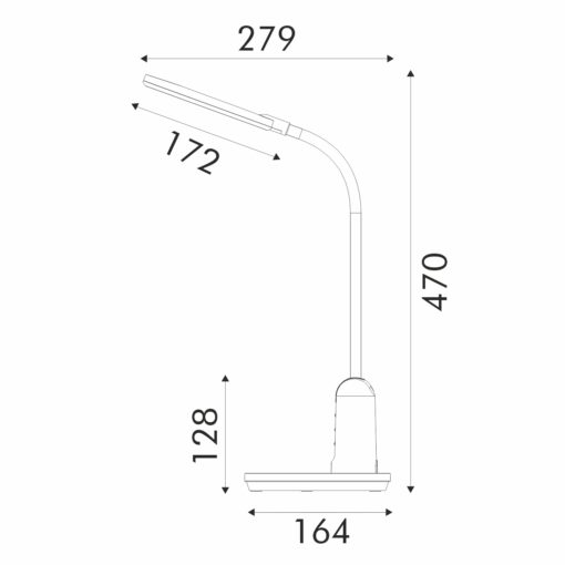 ΦΩΤΙΣΤΙΚΟ ΓΡΑΦΕΙΟΥ LED ACA BL1312WH ΛΕΥΚΟ 10W CCT 3000K/3800K/5700K 400LM ACA BL1312WH
