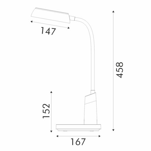 ΦΩΤΙΣΤΙΚΟ ΓΡΑΦΕΙΟΥ LED ACA BL1315LΒΚ ΜΑΥΡΟ 10W CCT 3000K/3800K/5700K 500LM ACA BL1315LBK