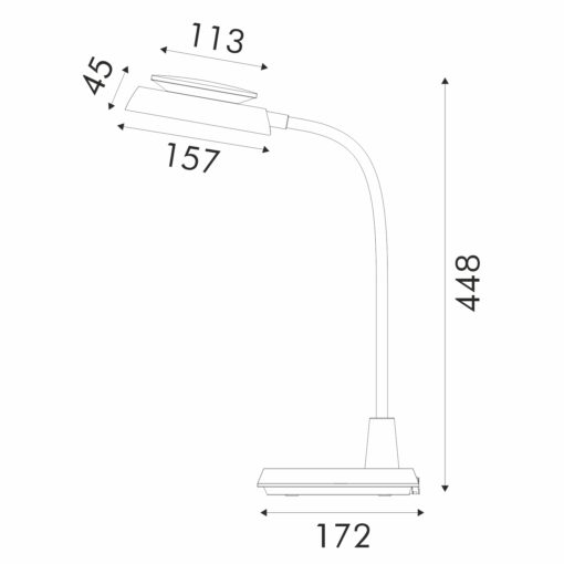 ΦΩΤΙΣΤΙΚΟ ΓΡΑΦΕΙΟΥ LED ACA BL1319LWH ΛΕΥΚΟ 10W CCT 3000K/3800K/5700K 500LM ACA BL1319LWH