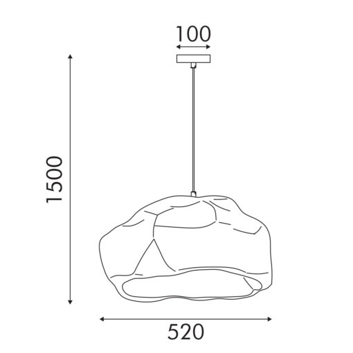 ΚΡΕΜΑΣΤΟ ΦΩΤΙΣΤΙΚΟ ACA LITHOS MP251029G ΓΚΡΙ 1XE27 60W ACA MP251029G