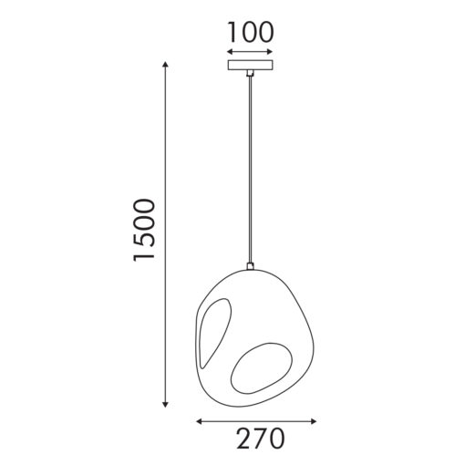 ΚΡΕΜΑΣΤΟ ΦΩΤΙΣΤΙΚΟ ACA FALIRIS MP251030 ΛΕΥΚΟ 1XE27 60W ACA MP251030