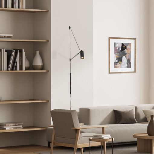 Επιτοίχιο Φωτιστικό LED ACA Bella OKN5014WBK Αμμώδες Μαύρο 6W 3000K 430lm ACA OKN5014WBK