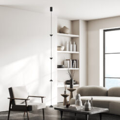 Κρεμαστό Φωτιστικό LED ACA Sundrop OKN6001PBK Αμμώδες Μαύρο 12W 3000K 370lm ACA OKN6001PBK