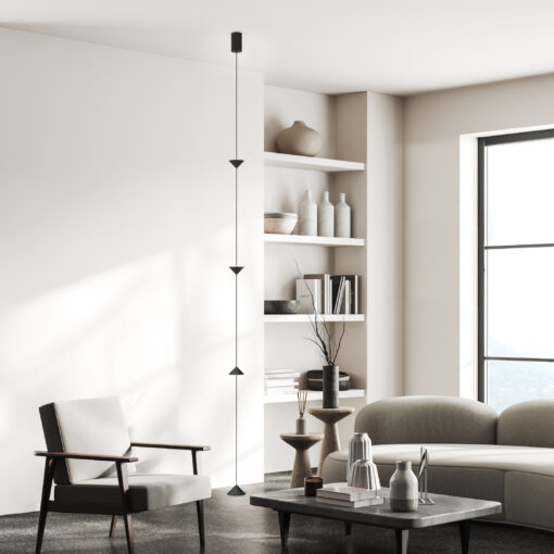Κρεμαστό Φωτιστικό LED ACA Sundrop OKN6001PBK Αμμώδες Μαύρο 12W 3000K 370lm ACA OKN6001PBK
