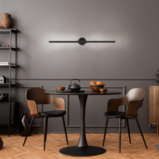 Επιτοίχιο Φωτιστικό LED ACA Leaf OKN9600AW6BK Αμμώδες Μαύρο 10W 3000K 410lm ACA OKN9600AW6BK
