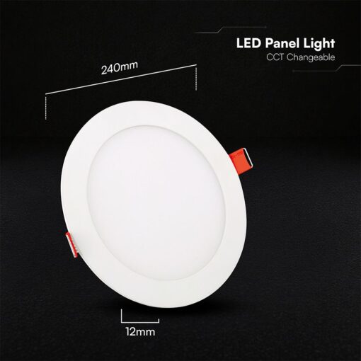 Χωνευτό Στρογγυλό Πάνελ LED V-TAC 22W CREE Chip 3IN1 CCT 2164236