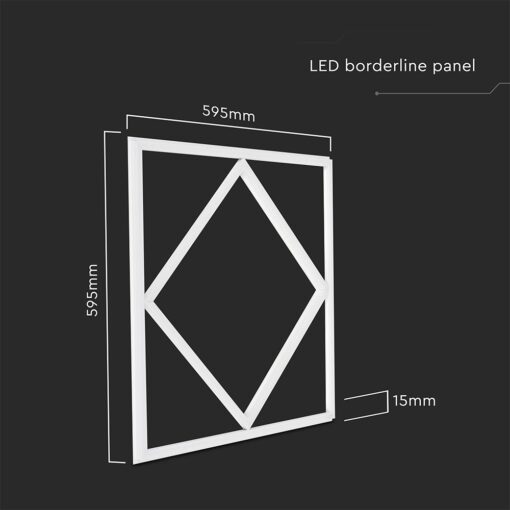 Πάνελ LED 64W Διαμάντι σε Τετράγωνο 60x60cm 6500K V-TAC 24168