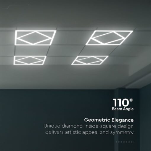 Πάνελ LED 64W Διαμάντι σε Τετράγωνο 60x60cm 6500K V-TAC 24168