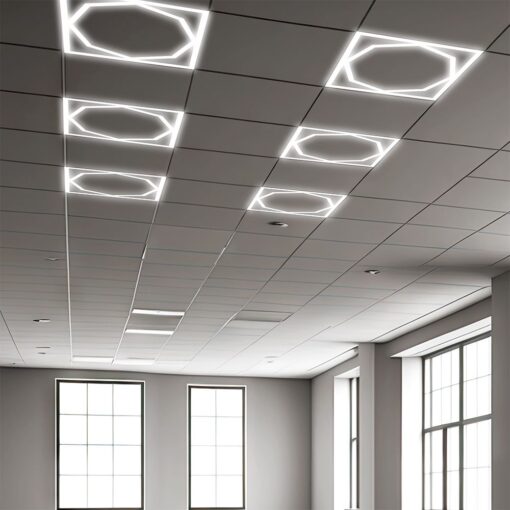 Σετ 6 Τεμαχίων Πάνελ LED 72W Οκτάγωνο Περίγραμμα 60x60cm 6500K V-TAC 24217