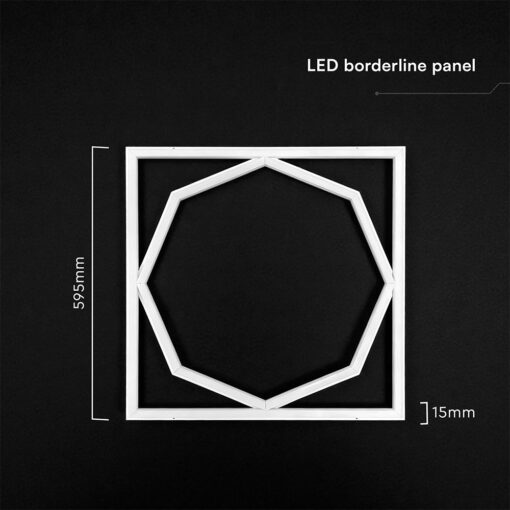 Σετ 6 Τεμαχίων Πάνελ LED 72W Οκτάγωνο Περίγραμμα 60x60cm 6500K V-TAC 24217