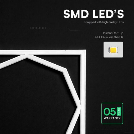 Σετ 6 Τεμαχίων Πάνελ LED 72W Οκτάγωνο Περίγραμμα 60x60cm 6500K V-TAC 24217