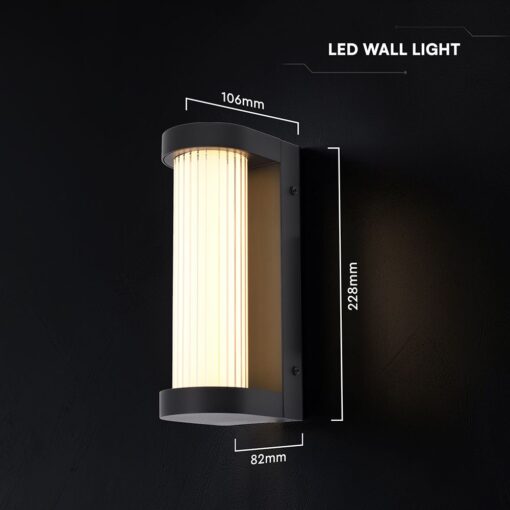 Επίτοιχο Φωτιστικό LED Εξωτερικού Χώρου V-TAC 8W 1100lm 3000K IP44 24312