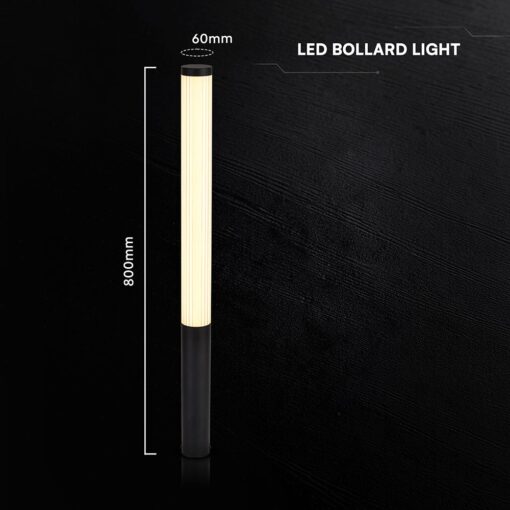 Κολωνάκι LED Κήπου 0.80M V-TAC 24W 3400lm 3000K IP44 Black 24313