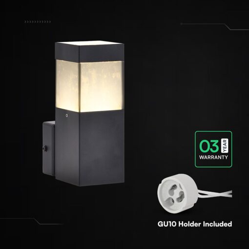 Φωτιστικό Τοίχου LED GU10 Μαύρο IP44 V-TAC 24314