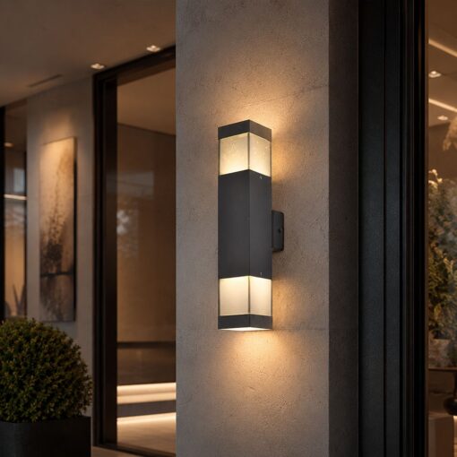 Διπλό Φωτιστικό Τοίχου LED 2xGU10 Μαύρο IP44 V-TAC 24315