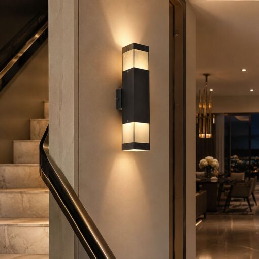 Διπλό Φωτιστικό Τοίχου LED 2xGU10 Μαύρο IP44 V-TAC 24315