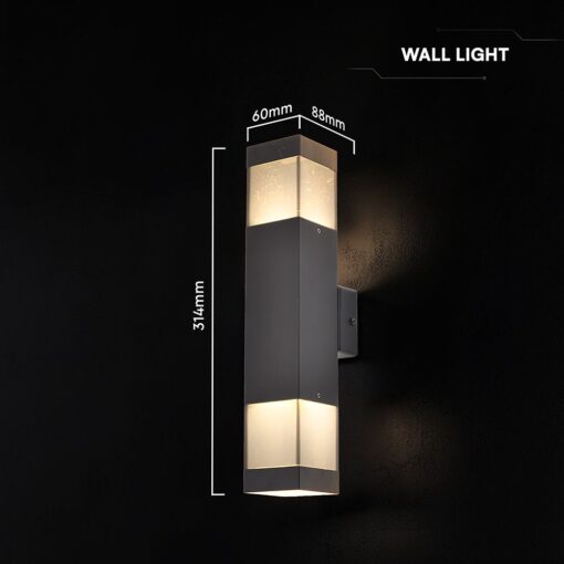 Διπλό Φωτιστικό Τοίχου LED 2xGU10 Μαύρο IP44 V-TAC 24315