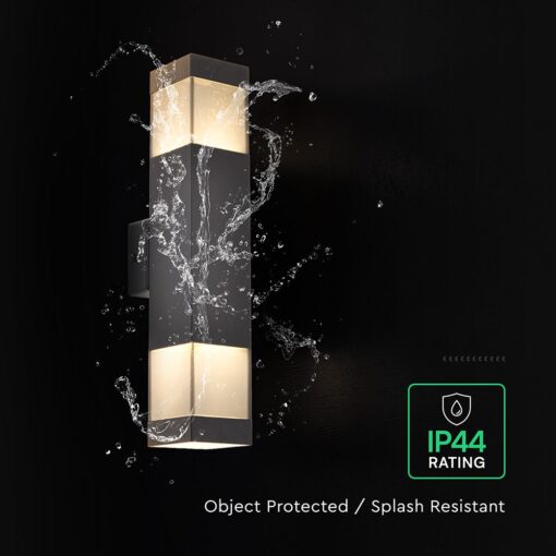 Διπλό Φωτιστικό Τοίχου LED 2xGU10 Μαύρο IP44 V-TAC 24315