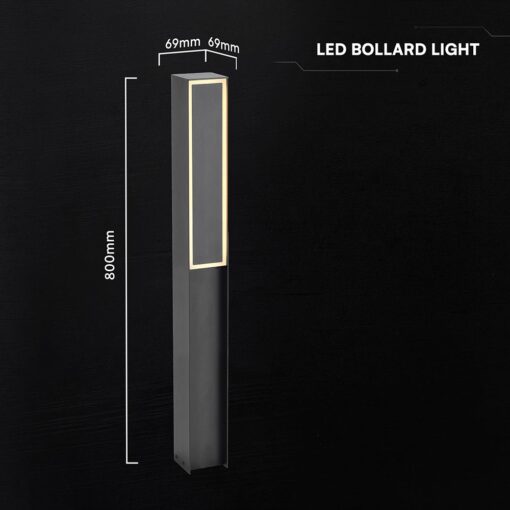 Κολωνάκι LED Κήπου 0.80M V-TAC 24W 3400lm 3000K IP54 Μαύρο 24319