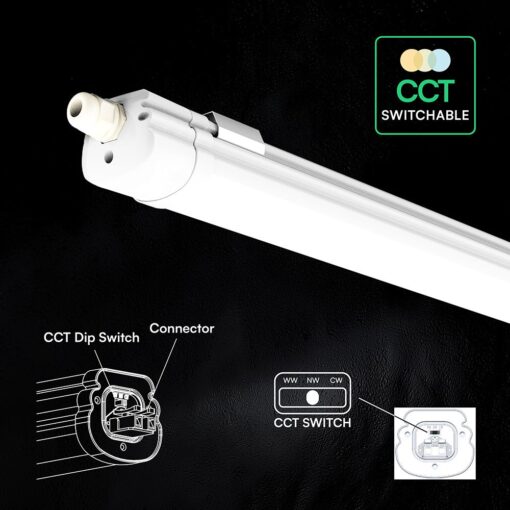 Στεγανό Φωτιστικό LED G Series 48W 150cm 3IN1 IP65 V-TAC 5760lm