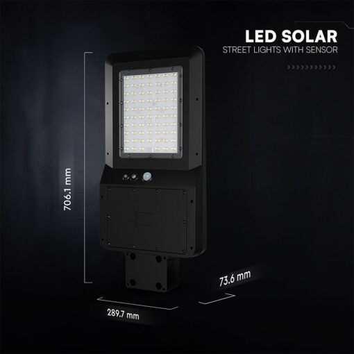 Ηλιακό Φωτιστικό Δρόμου LED 40W 6000lm 3IN1 IP65 V-TAC 24423