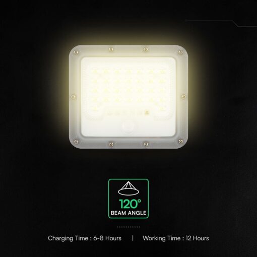 Ηλιακός Προβολέας LED V-TAC 10W 1500lm 6000K Ανιχνευτής Κίνησης IP65 24469