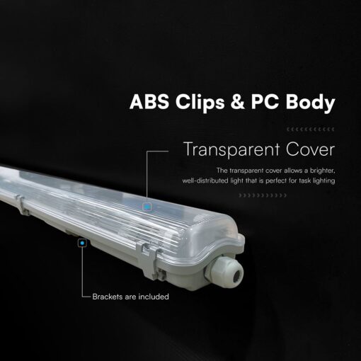 Waterproof Tube Fitting TF Series 2x1200mm V-TAC – 24486