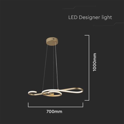 Διακοσμητικό Κρεμαστό Φωτιστικό LED 18W 3000K Paint Gold V-TAC 8021