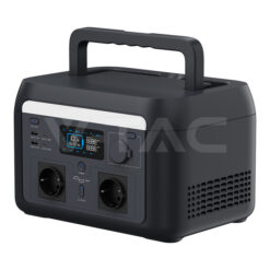 1000W Φορητός Power Station με Wi-Fi App 614.4Wh LiFeP04 Μπαταρία V-TAC 12706