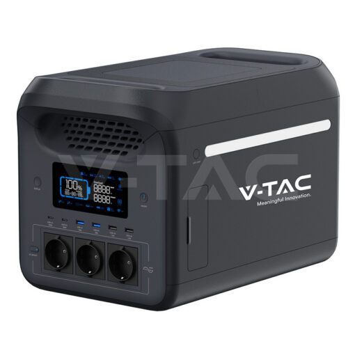 12708 1800W Φορητός Power Station με Wi-Fi App 1229Wh LiFeP04 Μπαταρία V-TAC 12708