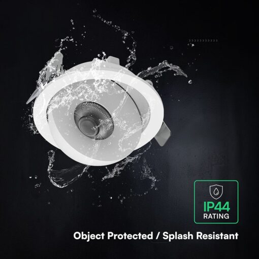 Χωνευτό Σποτ LED COB 12W 800lm 3IN1 CREE Chip IP44 Λευκό 6 Χρόνια Εγγύηση V-TAC 24478