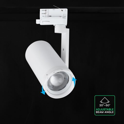 Σποτ Ράγας LED COB 30W Zoomable 20°-50° 3IN1 2480lm Λευκό V-TAC 24499