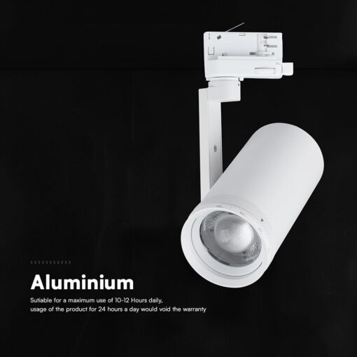 Σποτ Ράγας LED COB 30W Zoomable 20°-50° 3IN1 2480lm Λευκό V-TAC 24499