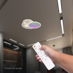 LED Διακοσμητικό Φωτιστικό Oροφής 80W CCT Dimmable με IR Τηλεχειριστήριο Λευκό V-TAC 24521